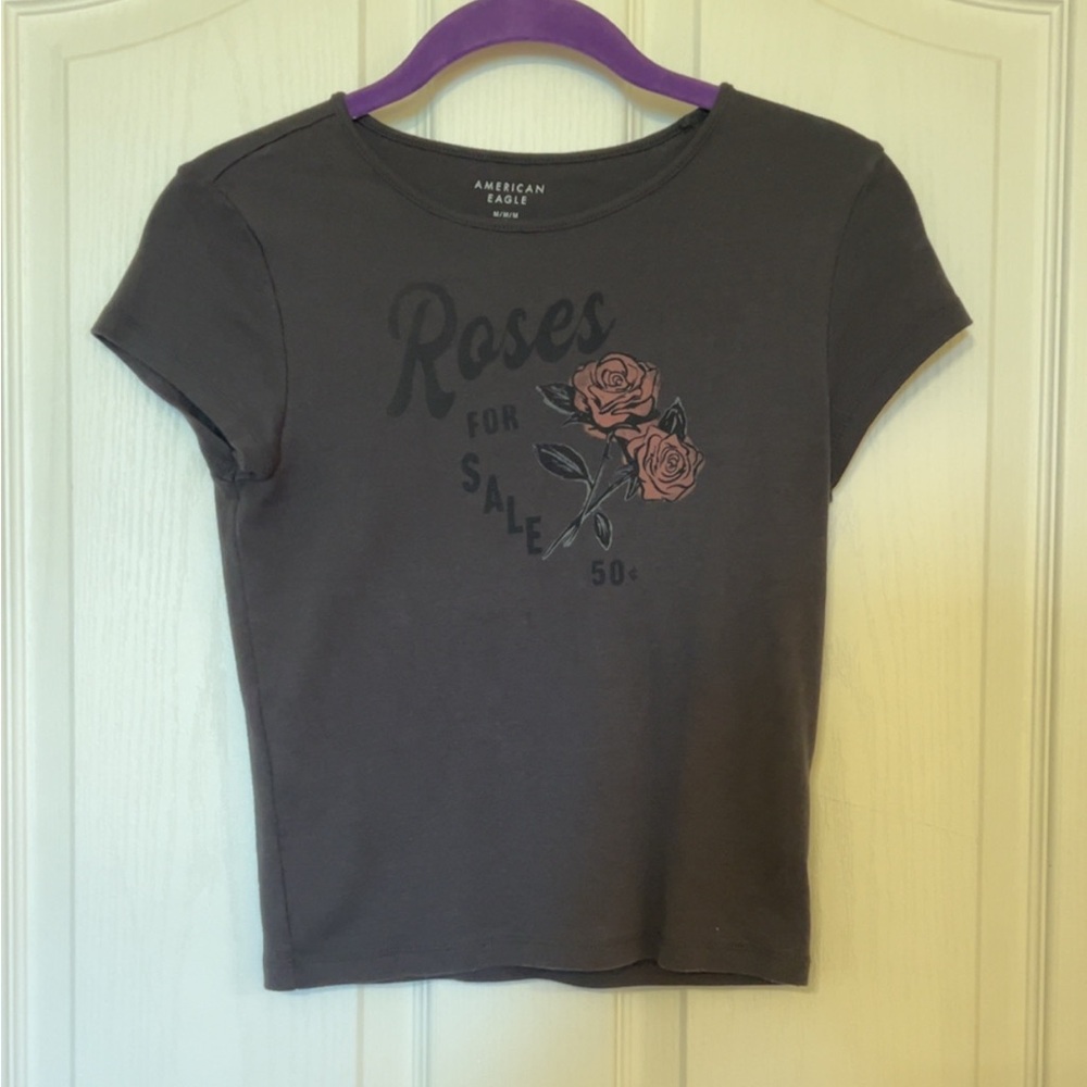 American Eagle Gray Graphic Tee